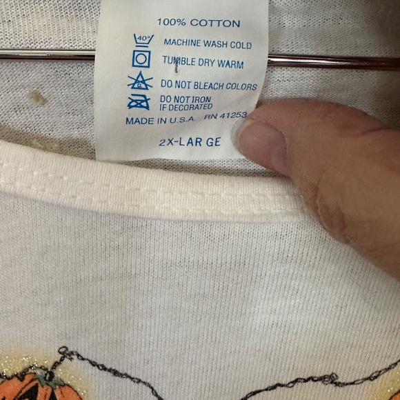 Hand crafted sweatshirt & LS T-Shirt with halloween theme.  Set of two. - Picture 9 of 11